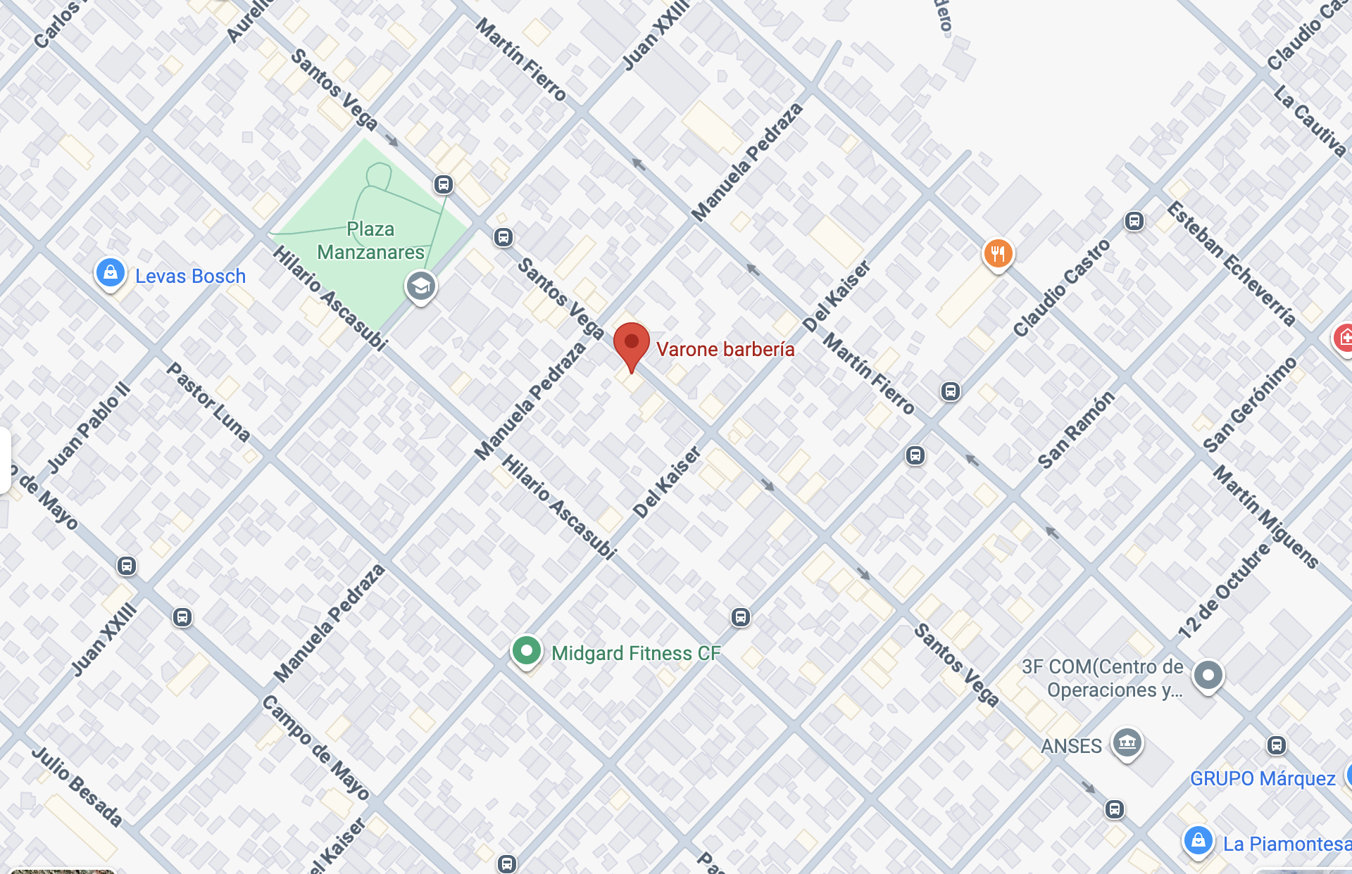 Ubicación Varone Barbería